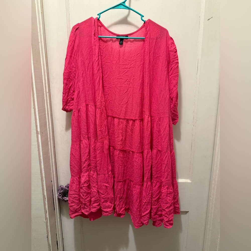 torrid Hot Pink Tiered Open Cardigan